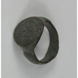 Roman Astrological Ring with Sun Symbol, C. 200 - 300 A.D. Complete original condition with nice