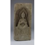 Chinese Northern Wei Dynasty Brick , Circa 386-535 - Ancient Chinese; Pottery Paneel depicting a