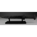 Scythian Acinaces Iron Short Sword, C. 700 - 400 B.C. Cast Iron blade and handle with Integral,