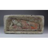 Chinese Northern Wei Dynasty Painted Brick , Circa 386-535 - Large Ancient Chinese Terracotta