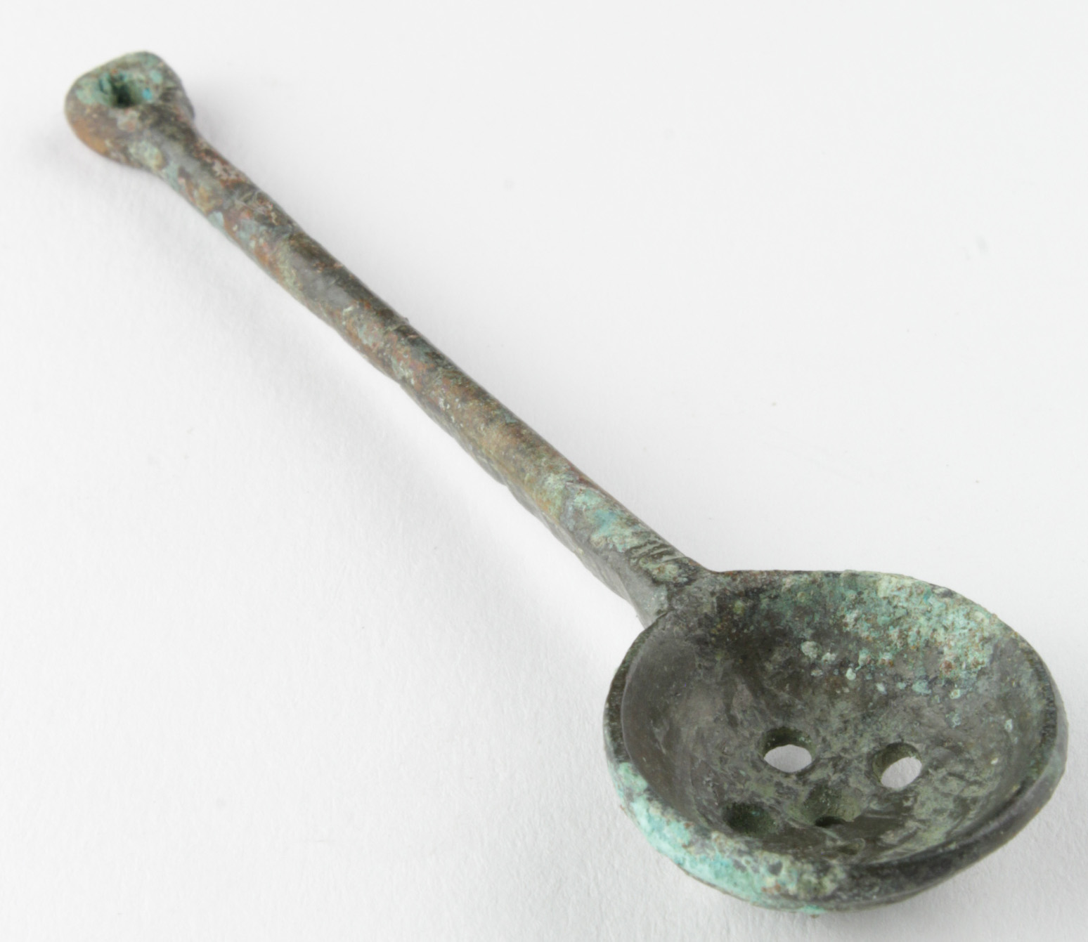 Saxon Spoon Pendant with Cross, ca. 700 AD religious spoon with four dots forming a cross;