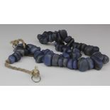 Near Eastern Lapis Lazuli Bead Necklace, C. 1st Milenium BC or later. Near Eastern Lapis Lazuli