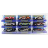 Scalextric. Nine boxed Scalextric models, comprising Ferrari 250 GTO (C2790); BMW Mini Cooper S (