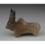 Indus Valley Pottery Bull Figurine, C. 3300 - 2000 B.C. Harappan Culture Terracotta Bull Figurine.