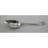 Hanoverian George II silver tablespoon. Stretched hallmarks for London 1753. Maker possibly Thos.