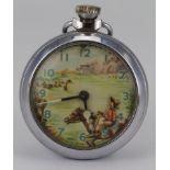 Smiths Empire pocket watch with novelty cowboy dial (watch not working)