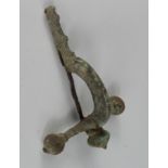 Roman Legionary Crossbow Fibula , C. 400 A.D. Complete original condition with pin intact. Nice