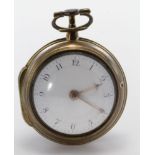 George III Pair cased pocket watch The silver inner case hallmarked London 1787, the movement signed