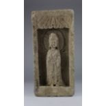 Chinese Northern Wei Dynasty Brick , Circa 386-535 - Ancient Chinese; Pottery Paneel depicting a