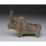 Indus Valley Pottery Zebu Bull Figure, C. 3300 - 2000 B.C. Harappan Culture Terracotta. Intac; minor