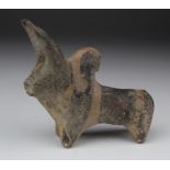 Indus Valley Pottery Zebu Bull Figure, C. 3300 - 2000 B.C. Harappan Culture Terracotta. Intac; minor