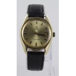 Gents Omega Seamaster Automatic wristwatch circa 1971 (serial number 33566468). The gilt dial with