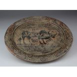 Indus Valley Pottery Plate , C. 3300 - 2000 B.C. Harappan Culture Terracotta Plate with Bull