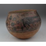 Indus Valley Medium sized pottery Bowl, C. 3300 - 2000 B.C. Harappan Culture terracotta bowl with