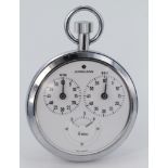 Junghans chrome cased stopwatch with one tenth second indicator, working when catalogued