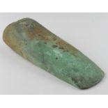 Bronze Age Socketed Axe, C. 1200-800 B.C. Substantial hollow cast bronze axehead. Extremely fine