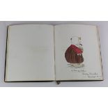 Album containing numerous watercolours, poems etc., circa early 20th century, 23cm x 18.5cm approx.