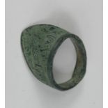 Rare Roman Legionary Decorated Archers Ring, C. 200 - 300 A.D. Complete original condition with nice
