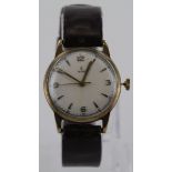 Gents Tudor (Rolex) 9ct cased wristwatch circa 1950s. engraved on the back, watch not working &