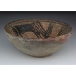 Indus Valley Pottery Bowl, C. 3030 - 2000 B.C. Harappan culture terracotta bowl decorated with