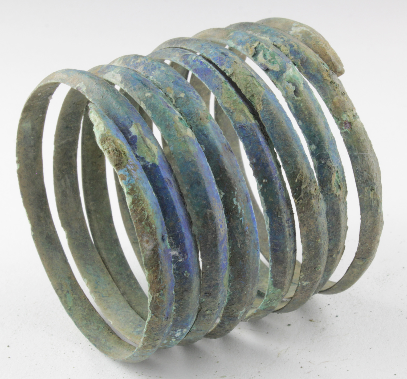 Viking coiled bracelet, ca. 900 AD, round shaped with coiled terminals; representing coiled