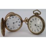 Gents pockets watches (2) Full hunter & open face type. both gold plated