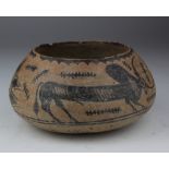 Indus Valley Medium sized pottery Bowl, C. 3300 - 2000 B.C. Harapan Culture terracotta bowl with