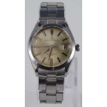 Gents Tudor Prince Oysterdate steel cased self winding wristwatch (Rolex), the dial with silver