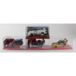 SCX GT. Four boxed SCX GT models, comprising Morgan Aero 8 (dark green); Skoda Fabia WRC; Morgan