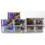 Scalextric MotoGP. Nine boxed Scalextric MotoGP models & similar, comprising Valentino Rossi (