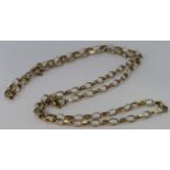 9ct belcher link chain, weight 9.2g.