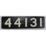 Railway interest. Cast iron smokebox numberplate '44131' (heavy), 55cm x 15cm