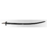 Medieval Period Curved Calvary Sword, Migration period, c. 375 - 568 A.D. Solid Cast Iron blade with