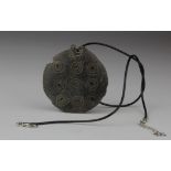 Gandhara Schist Pendant, C. 300 A.D. Gandharan Schist Pendant with Sun motif. 9 large sun symbols