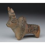 Indus Valley Pottery Zebu Bull Figure, C. 3300 - 2000 B.C. Harappan Culture Terracotta. Intac; minor