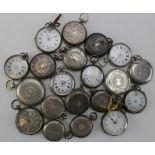 Collection of Twenty Ladies pocket / Fob watches, in mixed condition, better types seen needs