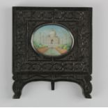 Miniature depicting the Taj Mahal, circa late 19th to early 20th century, contained in an easel