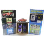 Scalextric. Eight boxed Scalextric models, including 3 x Racing Packs (one missing box),