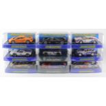 Scalextric. Nine boxed Scalextric models, comprising McLaren MP4-12C (C3200); Ferrari 308 GTB (