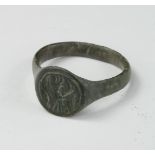 Ancient Roman Priest Ring , ca. 200 AD Roman Priests Ring. Bezel inscribed with images of flaming