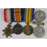 1915 Star Trio to 12600 Pte B Ellis Bedford Regt. Also served Royal Irish Fus, and the Met