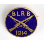 Badge - V.T.C. 1914 - (BLRB) the last 2 letters could stand for Rifle Brigade/Battn.