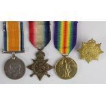 1914 Star Trio to T-20776 Dvr J E Perfitt ASC. Served with 1st Railway Supply Detail. (3)