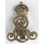 Badge - Military Provost Staff Corps. Edward VII white metal buttonhole badge - scarce pre 1910