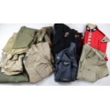 Assorted British Army, Royal Navy and Royal Air Force uniforms. 10 x items. (Buyer collects)