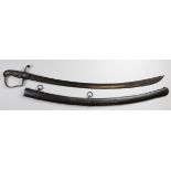 1796 pattern Light Cavalry Troopers sword by Osborne in its correct scabbard.