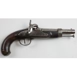 19th century continental percussion military pistol c1840.