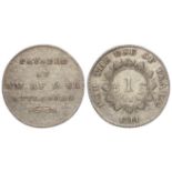 Norfolk, Attleborough, silver shilling token of William Muskett, Richard Francis and Robert