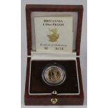 Britannia Ten Pounds (1/10th) 1991 Proof FDC as issued