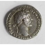 Antoninus Pius silver denarius, Rome Mint 151-152 A.D., reverse reads:- TR POT XV COS IIII in